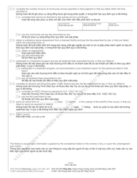 Form AOC-CR-220 Notice of Hearing on Violation of Unsupervised Probation - North Carolina (English/Vietnamese), Page 2