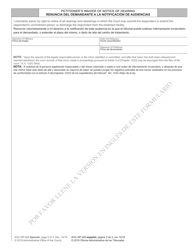 Form AOC-SP-300 Affidavit and Petition for Involuntary Commitment - North Carolina (English/Spanish), Page 3