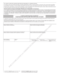 Form AOC-SP-301 Notice of Hearing/Rehearing for Involuntary Commitment - North Carolina (English/Spanish), Page 4