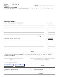 Form AOC-856 Periodic/Final Settlement of Guardian/Conservator - Kentucky, Page 2