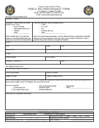 Document preview: Public Records Request Form - Canyon County, Idaho