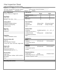 Hive Inspection Sheet - Eastern Missouri Beekeepers Association ...