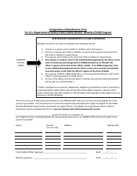 Document preview: Designation of Beneficiaries Form