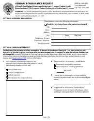 Form 1845-0031 General Forbearance Request