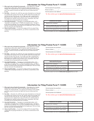 Form F-1120ES Declaration/Installment of Florida Estimated Income/Franchise Tax - Florida, Page 2