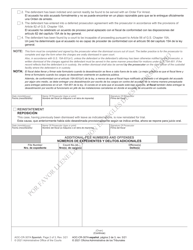 Form AOC-CR-307A Dismissal Notice of Reinstatement (For Offenses Committed on or Before Nov. 30, 2013) - North Carolina (English/Spanish), Page 2