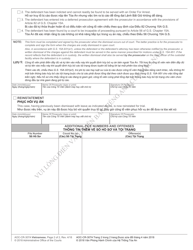 Form AOC-CR-307A Dismissal Notice of Reinstatement (For Offenses Committed on or Before Nov. 30, 2013) - North Carolina (English/Vietnamese), Page 2