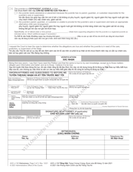 Form AOC-J-130 Juvenile Petition (Abuse/Neglect/Dependency) - North Carolina (English/Vietnamese), Page 3