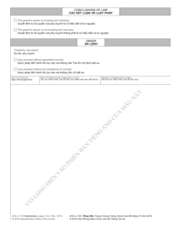 Form AOC-J-143 Waiver of Parent&#039;s Right to Counsel - North Carolina (English/Vietnamese), Page 2