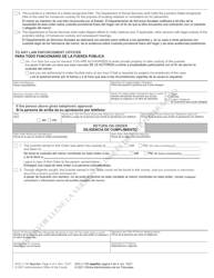 Form AOC-J-150 Order for Nonsecure Custody (Abuse/Neglect/Dependency) - North Carolina (English/Spanish), Page 4