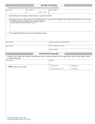 Form AOC-CV-602 Order to Appear and Show Cause for Failure to Comply With Support Order and Order to Produce Records and Licenses - North Carolina, Page 2