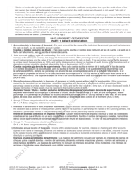 Instructions for Form AOC-E-202 Application for Letters of Administration - North Carolina (English/Spanish), Page 2