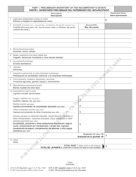 Form AOC-E-206 Application for Letters of Guardianship for an Incompetent Person - North Carolina (English/Spanish), Page 3