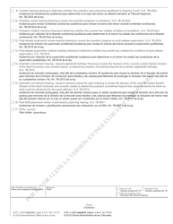 Form AOC-J-240A Notice of Hearing in Juvenile Proceeding (Delinquent) - North Carolina (English/Spanish), Page 2