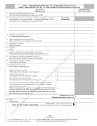 Form AOC-E-206 Application for Letters of Guardianship for an Incompetent Person - North Carolina (English/Vietnamese), Page 3