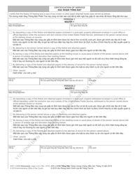 Form AOC-J-240B Notice of Hearing in Juvenile Proceeding (Undisciplined) - North Carolina (English/Vietnamese), Page 2