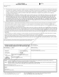 Form AOC-J-226 Affidavit of Indigency (Juvenile Proceedings) - North Carolina (English/Vietnamese), Page 3