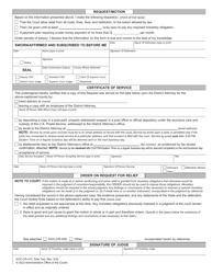 Form AOC-CR-415 Request for Relief From Fines, Fees and Other Monetary Obligations, and Order on Request - North Carolina, Page 2
