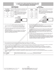 Form AOC-CR-600A Worksheet Prior Record Level for Felony Sentencing and Priorconviction Level for Misdemeanor Sentencing (Structured Sentencing) (For Offenses Committed Before Dec. 1, 2009) - North Carolina (English/Spanish), Page 2