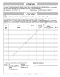 Form AOC-CR-600A Worksheet Prior Record Level for Felony Sentencing and Prior Conviction Level for Misdemeanor Sentencing (Structured Sentencing)(For Offenses Committed Before Dec. 1, 2009) - North Carolina (English/Vietnamese), Page 3