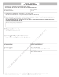 Form AOC-CV-608 Application, Summons and Order to Show Cause - Child Support - North Carolina (English/Vietnamese), Page 3