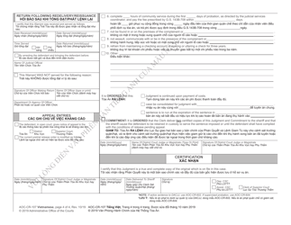 Form AOC-CR-107 Warrant for Arrest Misdemeanor Worthless Check - North Carolina (English/Vietnamese), Page 4
