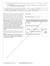 Form AOC-E-309 Addendum to Application for Probate of Out-of-State Will or Codicil - North Carolina (English/Spanish), Page 2