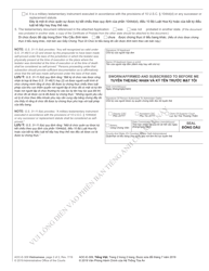Form AOC-E-309 Addendum to Application for Probate of Out-of-State Will or Codicil - North Carolina (English/Vietnamese), Page 2