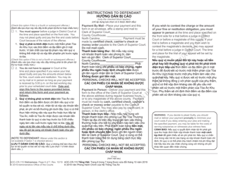 Form AOC-CR-115 Criminal Summons Misdemeanor Worthless Check - North Carolina (English/Vietnamese), Page 6