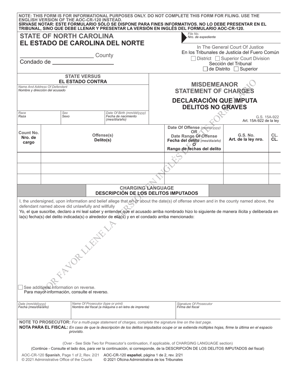 Form AOC-CR-120 - Fill Out, Sign Online and Download Printable PDF ...