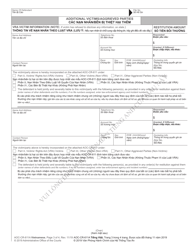 Form AOC-CR-611A Restitution Worksheet Addendum (Initial Sentencing - North Carolina (English/Vietnamese), Page 3