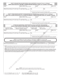 Form AOC-CV-640 Cover Sheet for Child Support Cases (Non-IV-D Only) - North Carolina (English/Spanish), Page 2