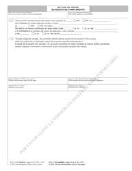 Form AOC-J-440 Order for Secure Custody/Detention (Undisciplined/Delinquent) - North Carolina (English/Spanish), Page 4