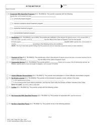 Form AOC-J-461 Juvenile Level 1 Disposition Order (Delinquent) - North Carolina, Page 3