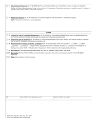 Form AOC-J-461 Juvenile Level 1 Disposition Order (Delinquent) - North Carolina, Page 4