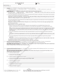 Form AOC-J-461 Juvenile Level 1 Disposition Order (Delinquent) - North Carolina (English/Vietnamese), Page 3