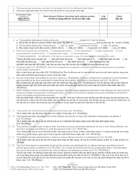 Form AOC-J-462 Juvenile Level 3 Disposition and Commitment Order - North Carolina (English/Vietnamese), Page 2
