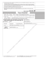 Form AOC-E-905 Application for Probate and Petition for Summary Administration - North Carolina (English/Vietnamese), Page 4