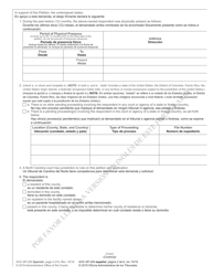 Form AOC-SP-200 Petition for Adjudication of Incompetence and Application for Appointment of Guardian or Limited Guardian - North Carolina (English/Spanish), Page 2