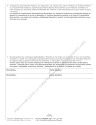 Form AOC-SP-261 Petition to Recover Disputed Monies - North Carolina (English/Spanish), Page 2