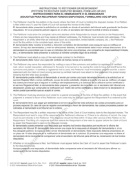 Form AOC-SP-261 Petition to Recover Disputed Monies - North Carolina (English/Spanish), Page 3