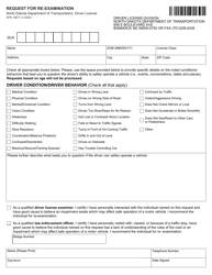Form SFN13671 Request for Re-examination - North Dakota