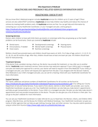 Form ODM03528 Healthchek and Pregnancy Related Services Information Sheet - Ohio