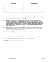 Form ODM10286 Drug Utilization Review Board Conflict of Interest Policy - Ohio, Page 2