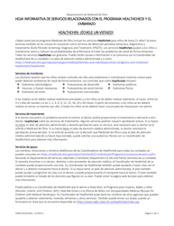 Formulario ODM03528 Hoja Informativa De Servicios Relacionados Con El Programa Healthcheck Y El Embarazo - Ohio (Spanish)