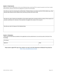 Form ODM10159 Privacy Board - Application for Waiver or Alteration of Authorization - Ohio, Page 3