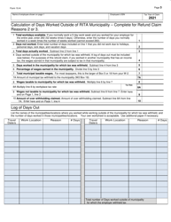 Form 10A Application for Municipal Income Tax Refund - Ohio, Page 3