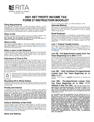Instructions for Form 27 Rita Net Profit Tax Return - Ohio