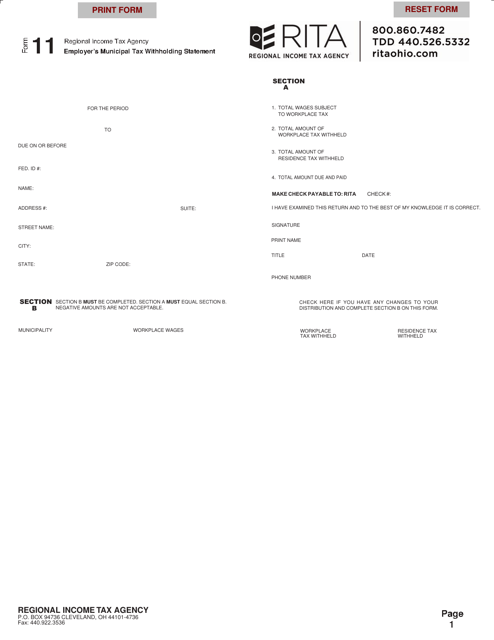 Form 11 2022 Printable Pdf