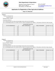 Application for Registration of Agricultural Additives - Ohio, Page 2